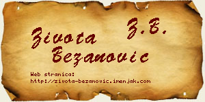 Života Bežanović vizit kartica